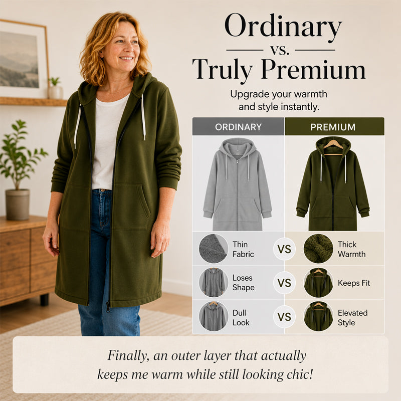 Damen Fleece-Hoodies mit Reißverschluss