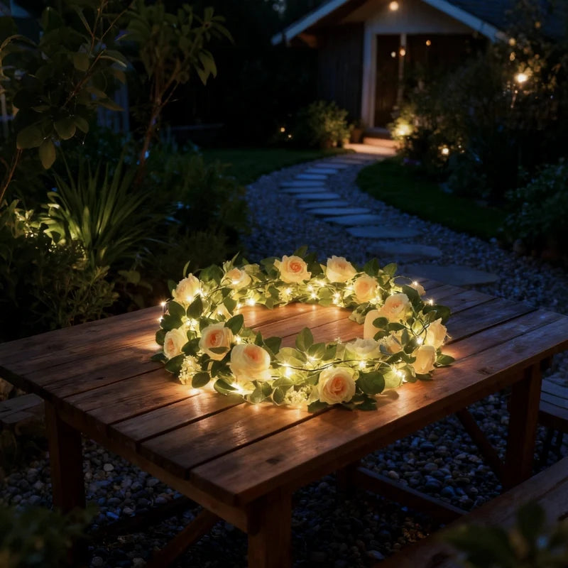 Botanische Girlanden-Lichterkette