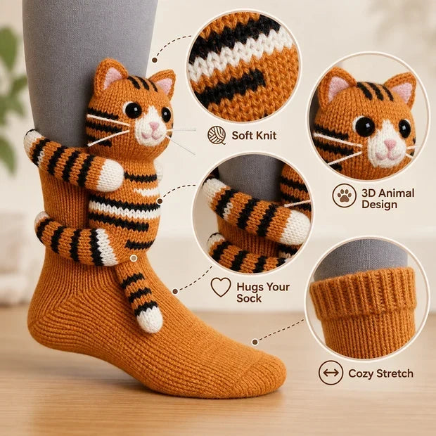 3D Tiersocken