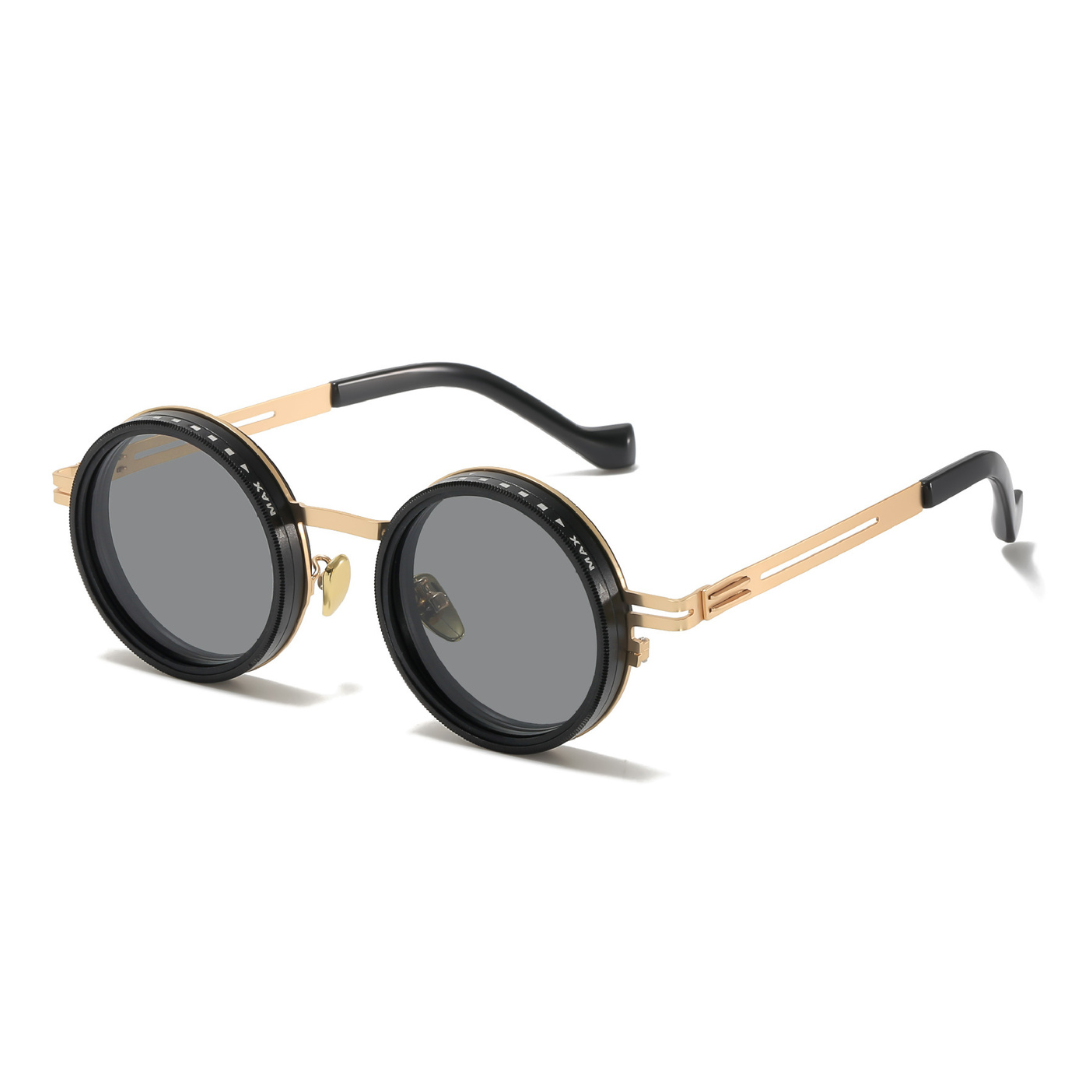 Camp Basel | Vortexyn Runde Punk-Steampunk-Sonnenbrille mit Dimm-Funktion
