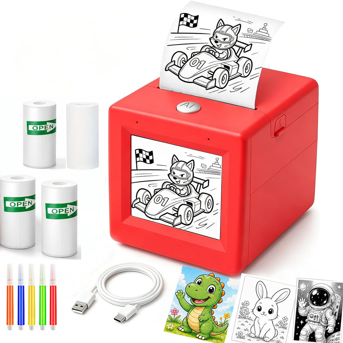 KI-Sprachgesteuerter Mini-Stickerdrucker