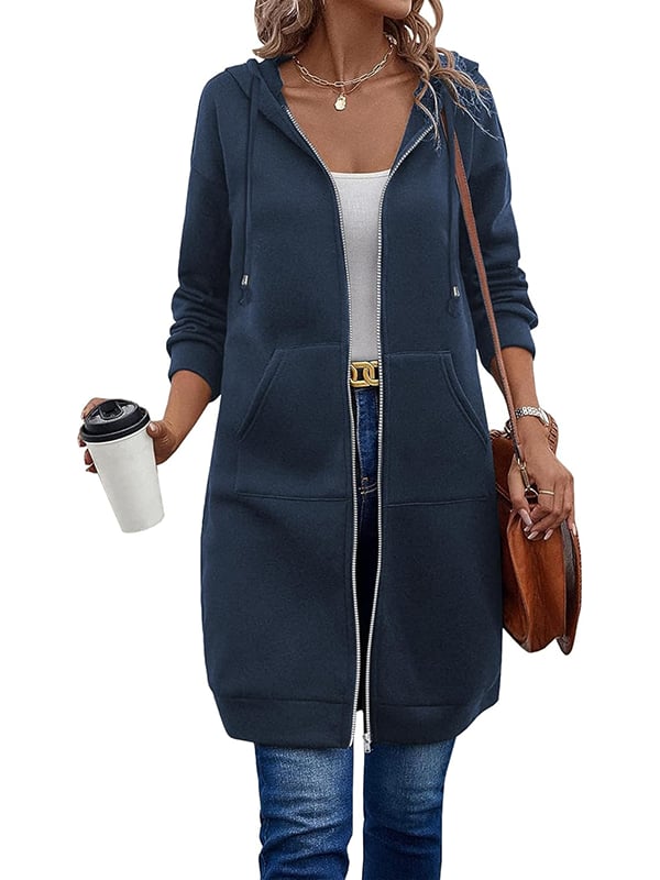 Damen Fleece-Hoodies mit Reißverschluss