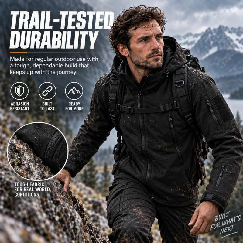 Herren Wasserdichte Isolierte Outdoor-Jacke für Wind und Regen