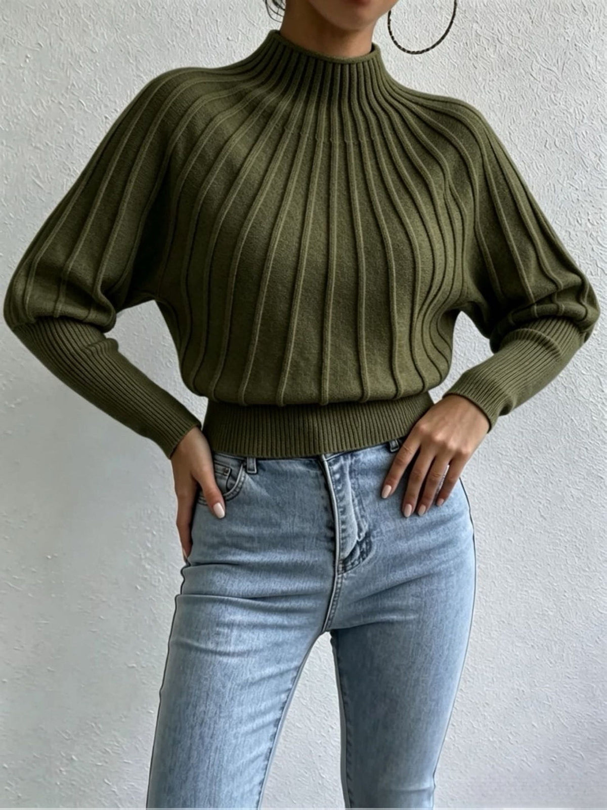 Luna Lässiger Herbst Rollkragenpullover