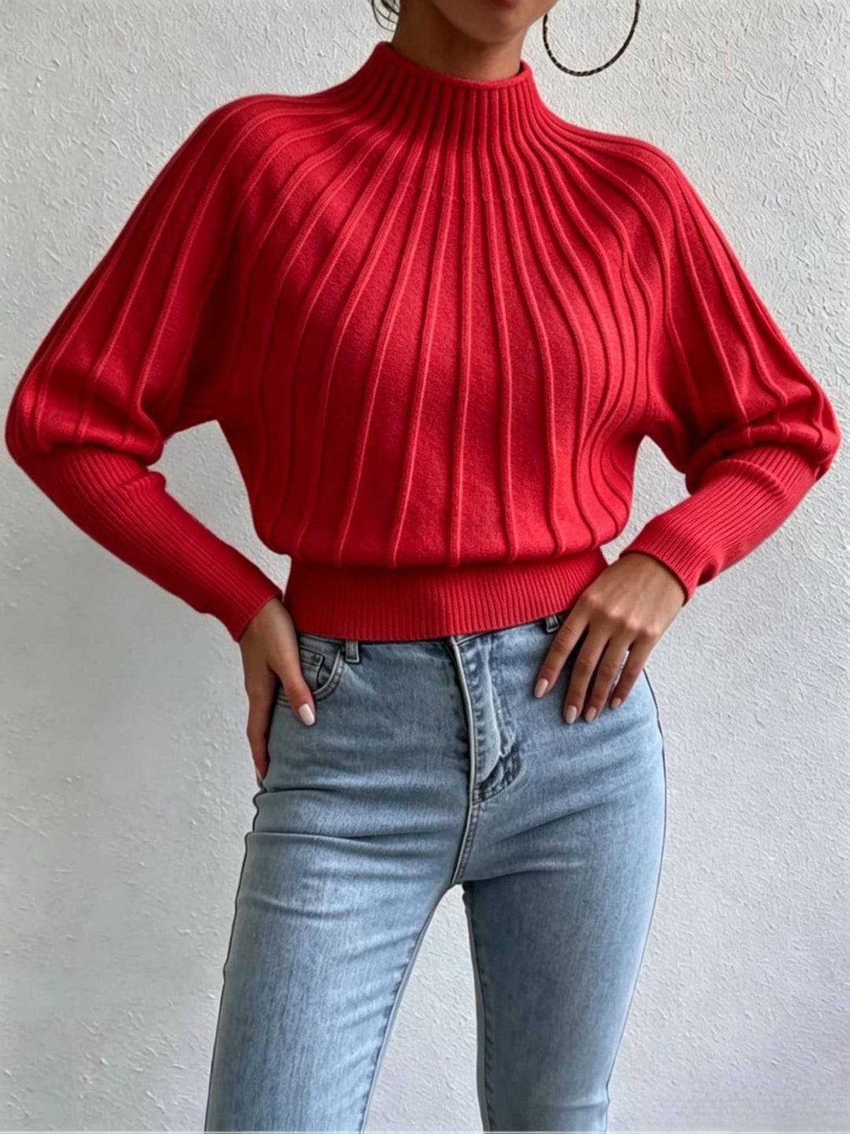 Luna Lässiger Herbst Rollkragenpullover
