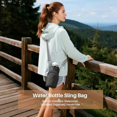 Wasserflaschen-Umhängetasche, Isolierte Wasserflaschen-Tasche Crossbody Wasserflasche Halter mit Gurt