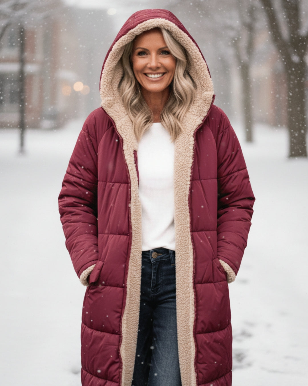 Warme Doppelseitige Winterjacke