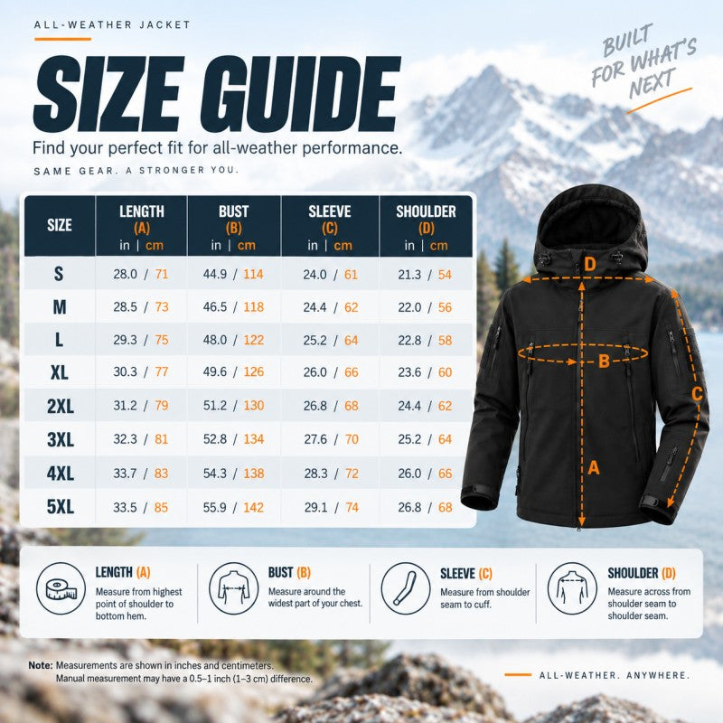 Herren Wasserdichte Isolierte Outdoor-Jacke für Wind und Regen