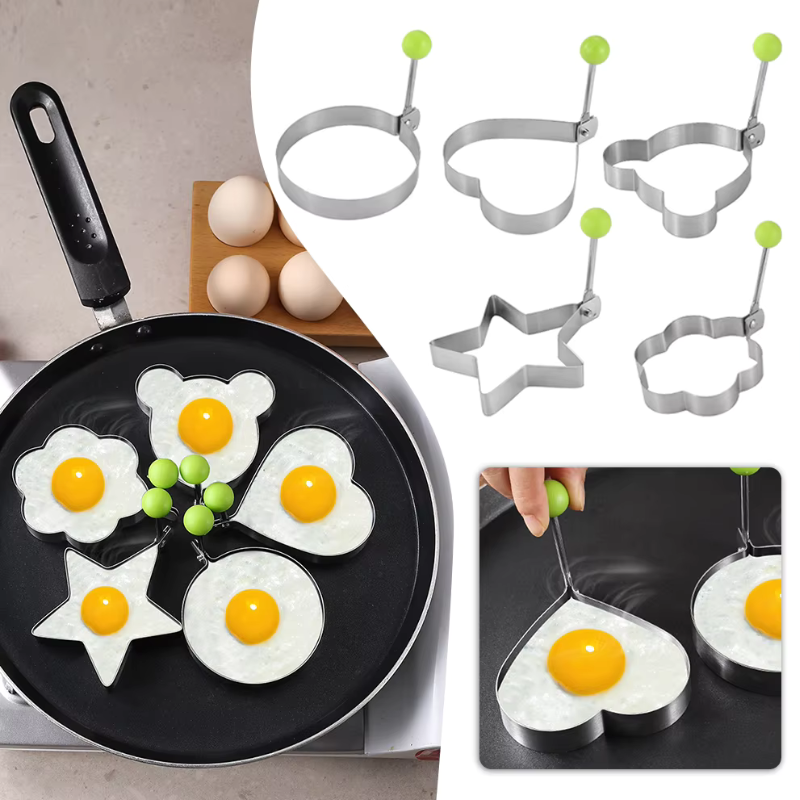 Kreative Ei- und Pfannkuchen-Formausstecherset