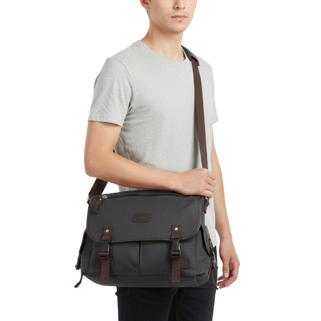 Camp Basel | Retro Canvas Messenger Tasche
