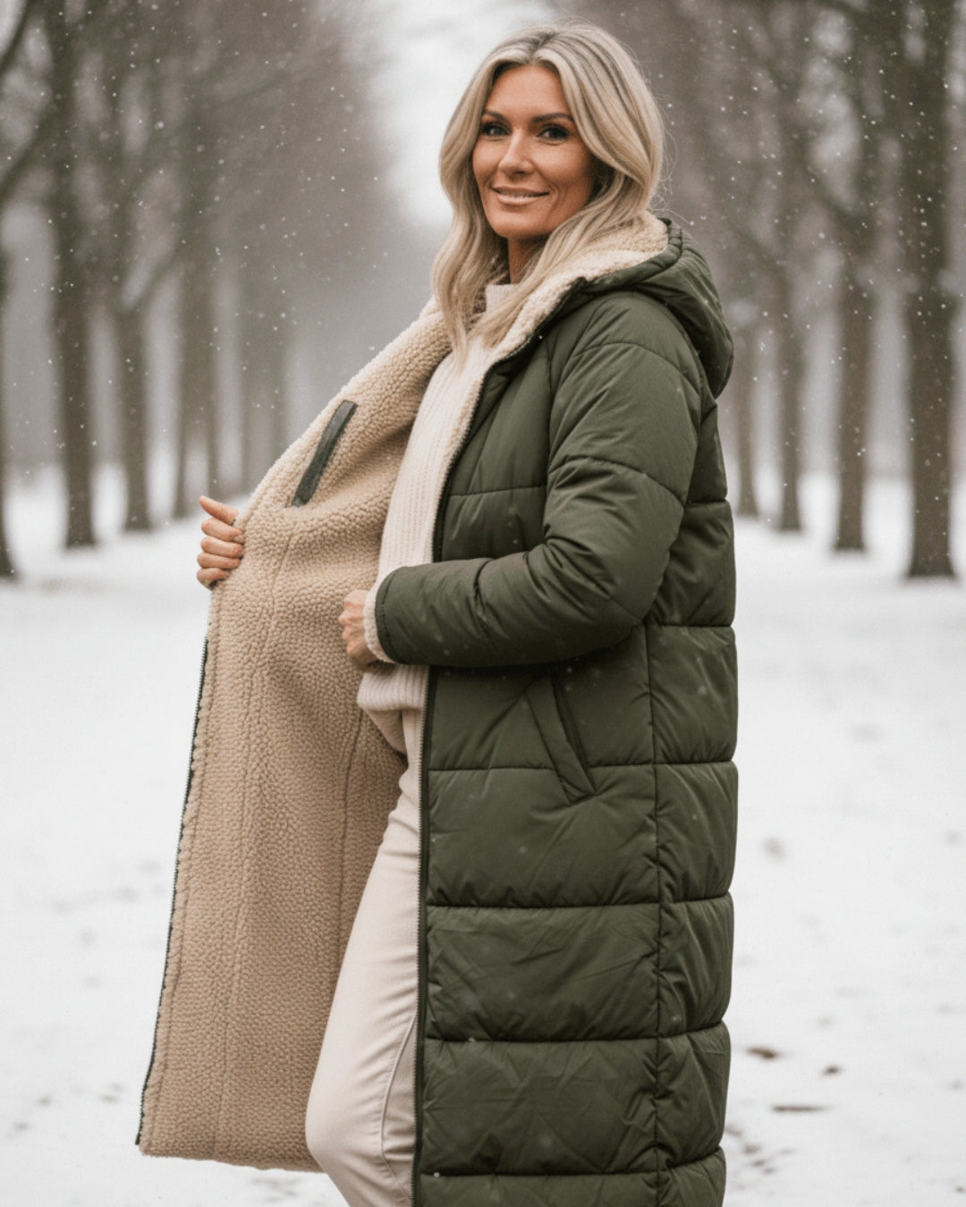 Warme Doppelseitige Winterjacke
