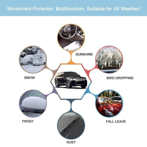 Windschutzscheiben Anti-Schnee- und Anti-Frost-Abdeckung mit Spiegelschutz