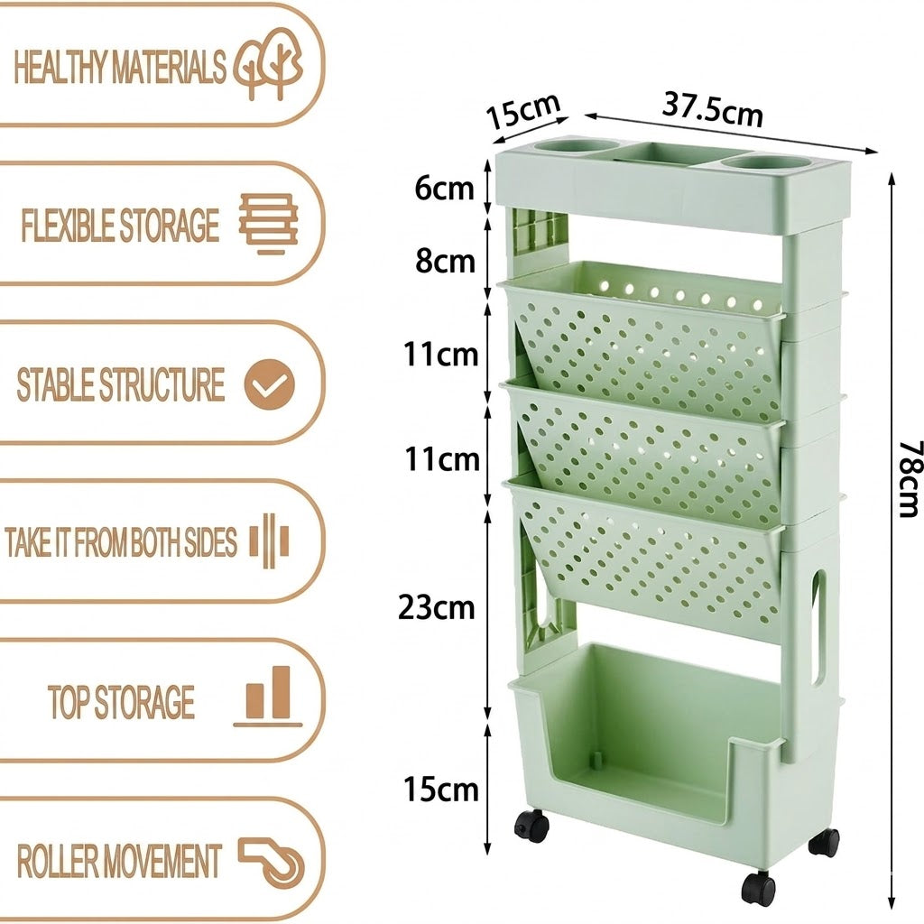 Fahrbares Bücherregal-Wagen