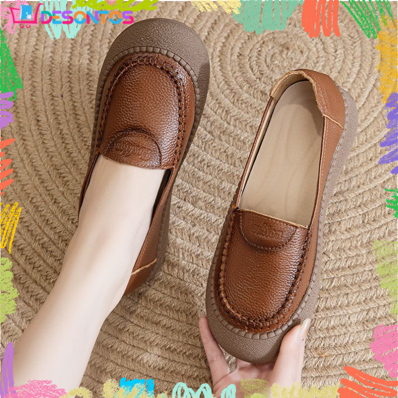 Schuhe mit weicher Sohle aus 100% echtem Rindsleder