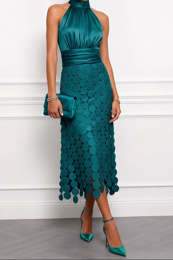 Celine Elegantes Midi-Hochzeitskleid für den Herbst