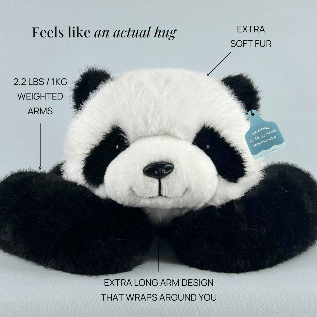 Pookie der Panda gewichtetes Kuscheltier