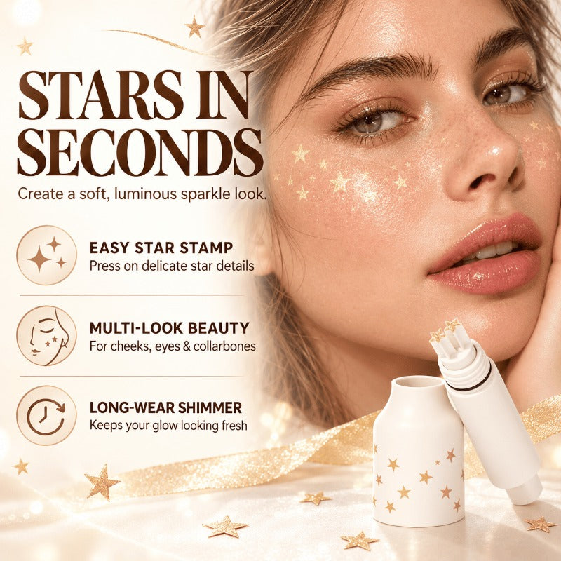 Glitzer-Stern Make-up-Stempel