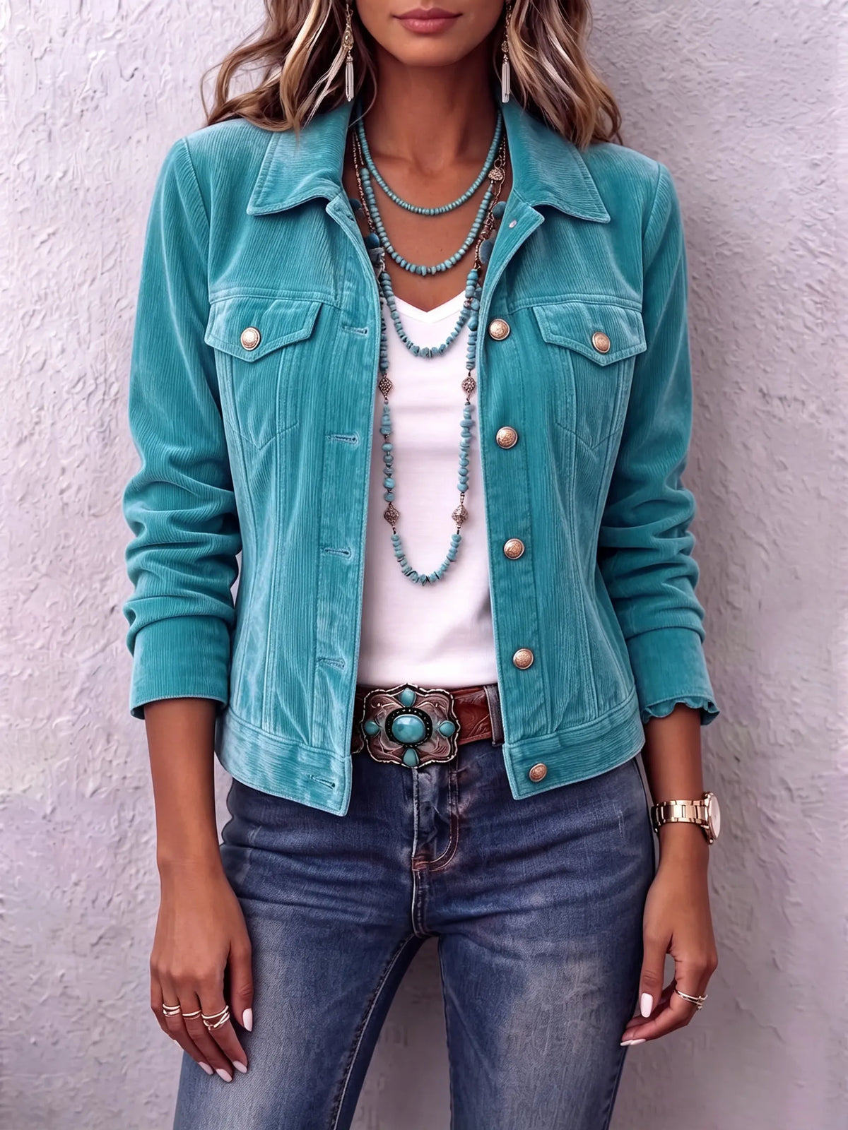 Amandria Vintage Wash Knopfjacke