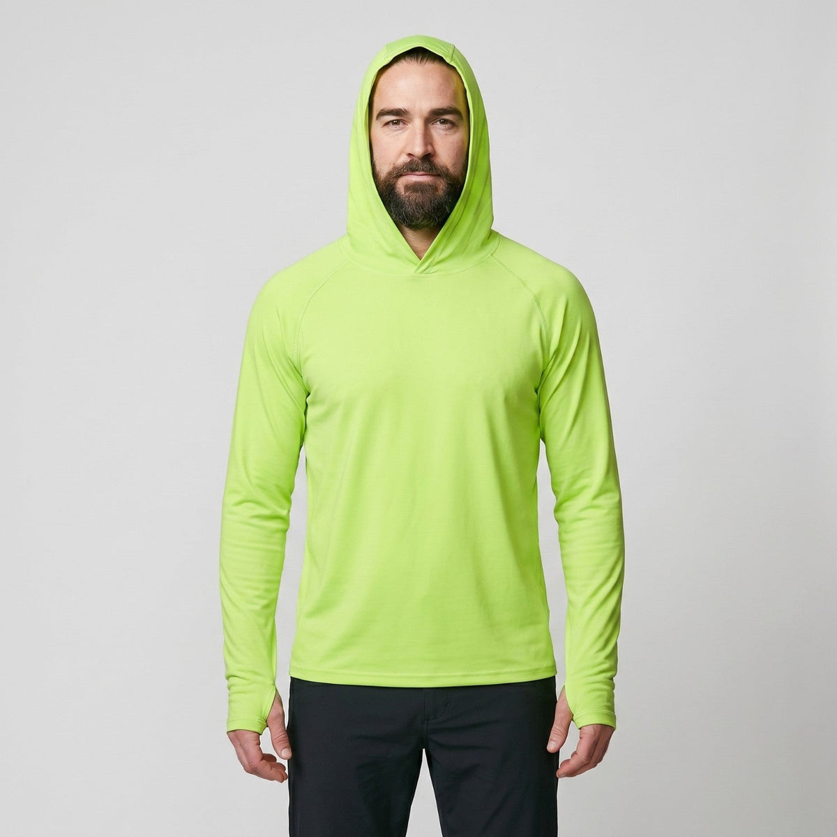 Herren UPF 50+ Sonnen-Hoodie – Leichtes Schnelltrocknendes Wander- & Angel-UV-Oberteil mit Daumenschlaufen