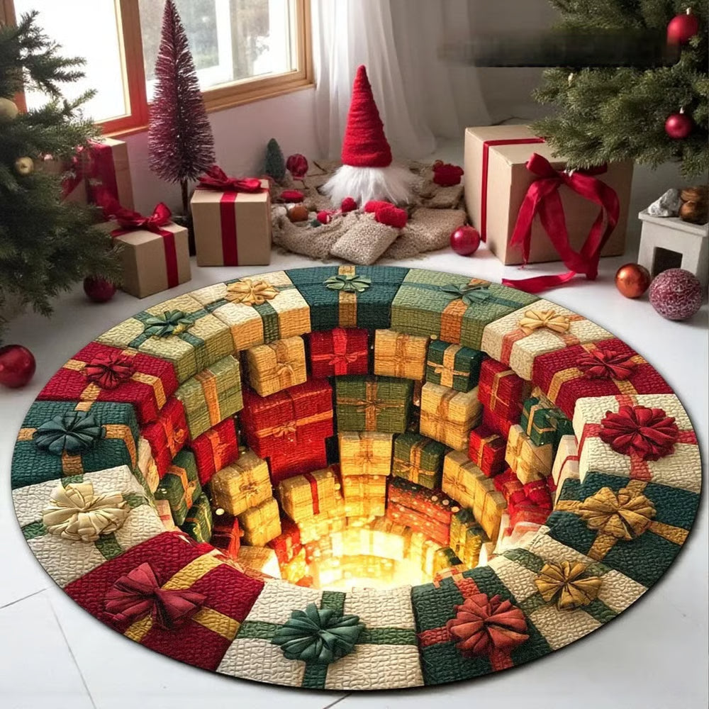 3D-Wirbelquilted Weihnachtsteppich