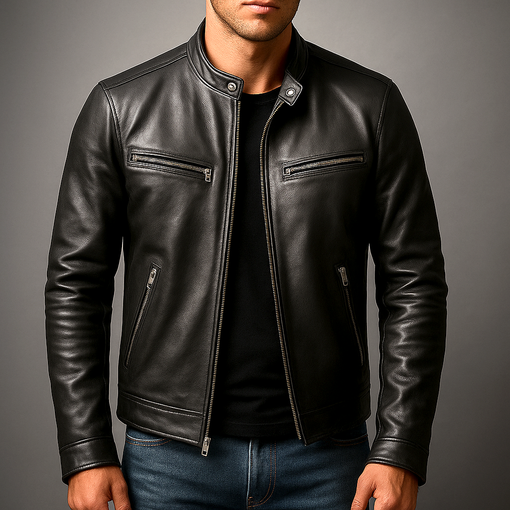 Vintage Lederjacke für Herren – Zeitloser Stil, erstklassige Verarbeitung und ganztägiger Komfort