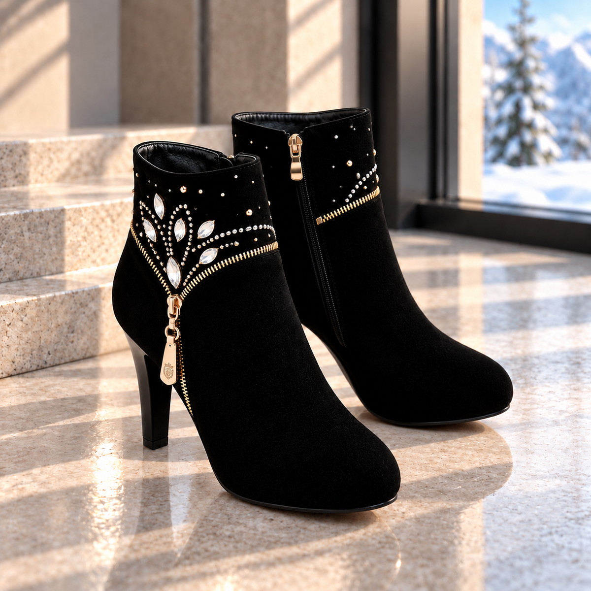 Banff Strass-Stiefeletten