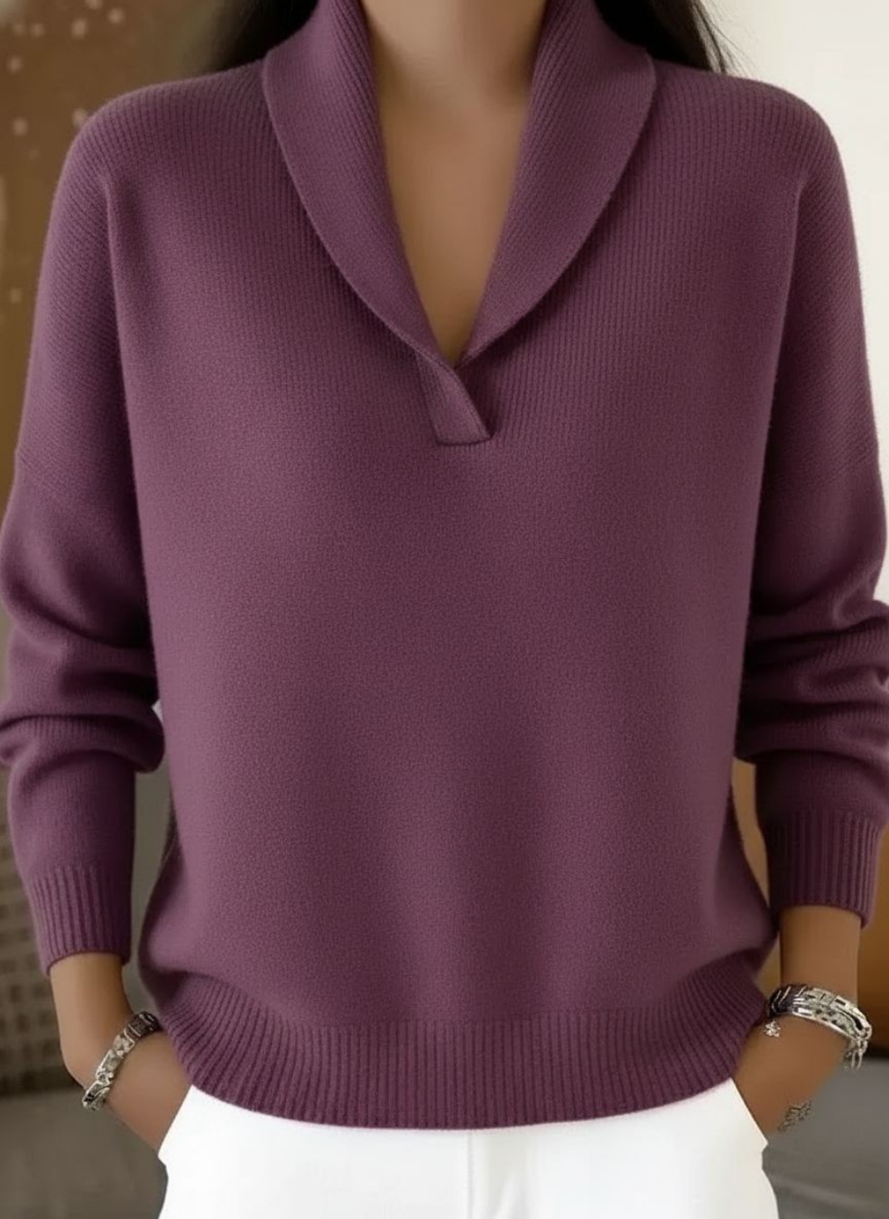 Antonia V-Ausschnitt-Pullover