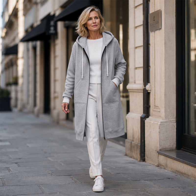 Damen Fleece-Hoodies mit Reißverschluss