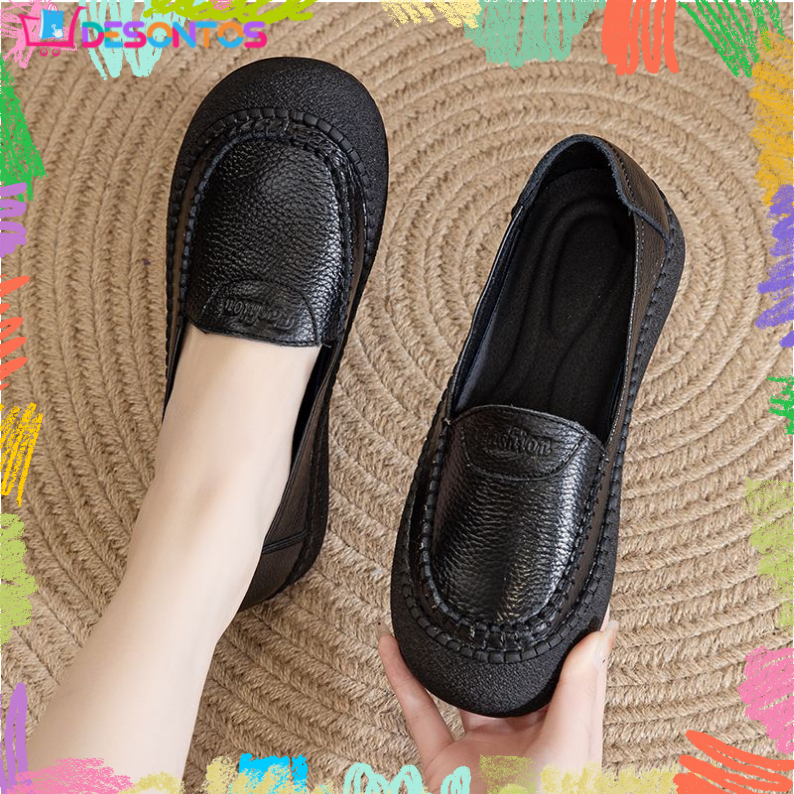 Schuhe mit weicher Sohle aus 100% echtem Rindsleder