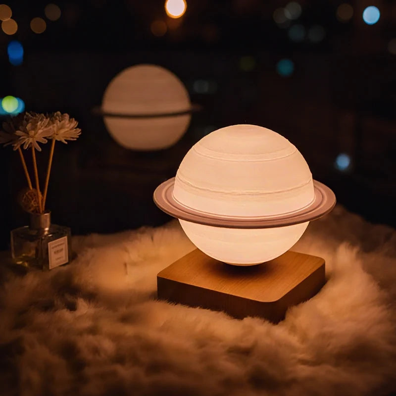 Schwebende Lampe mit magnetischer Levitation