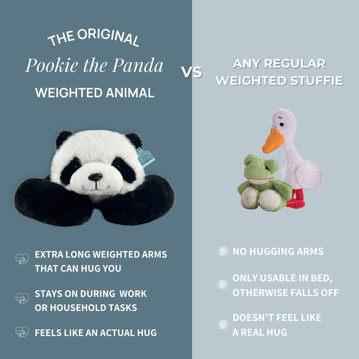 Pookie der Panda gewichtetes Kuscheltier