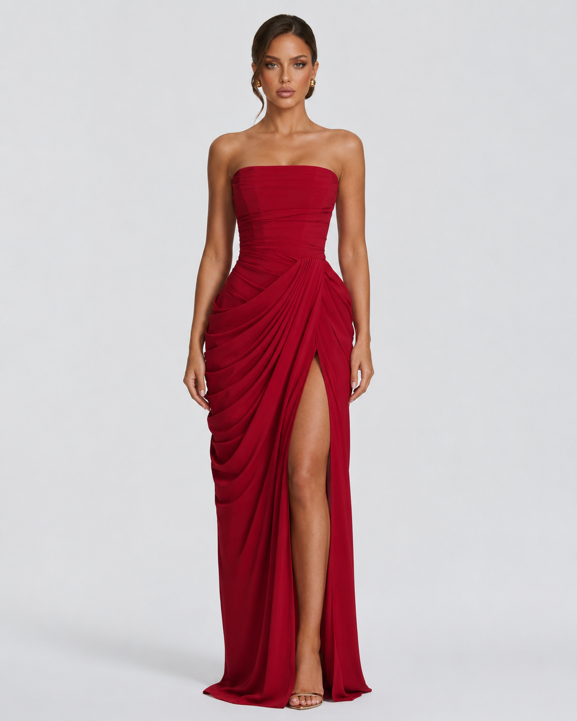Drapiertes Abendkleid