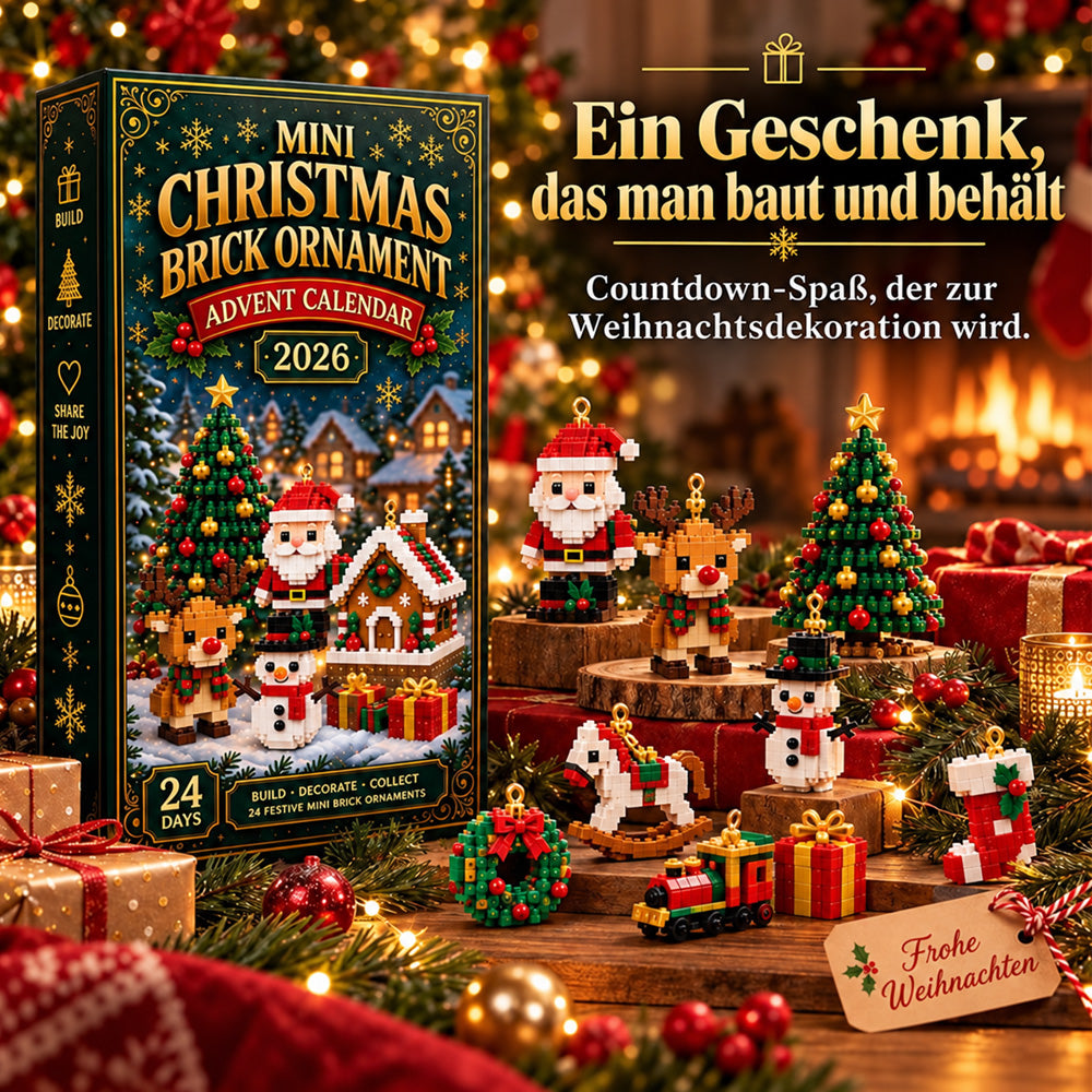 Baumzauber | 24-Tage-Adventskalender mit Mini-Weihnachtsbaumschmuck zum Selberbauen | 24 festliche Bausets mit Aufhängeschlaufen