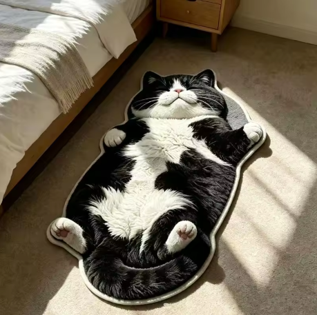 Katzenförmiger Teppich Chubby Tabby