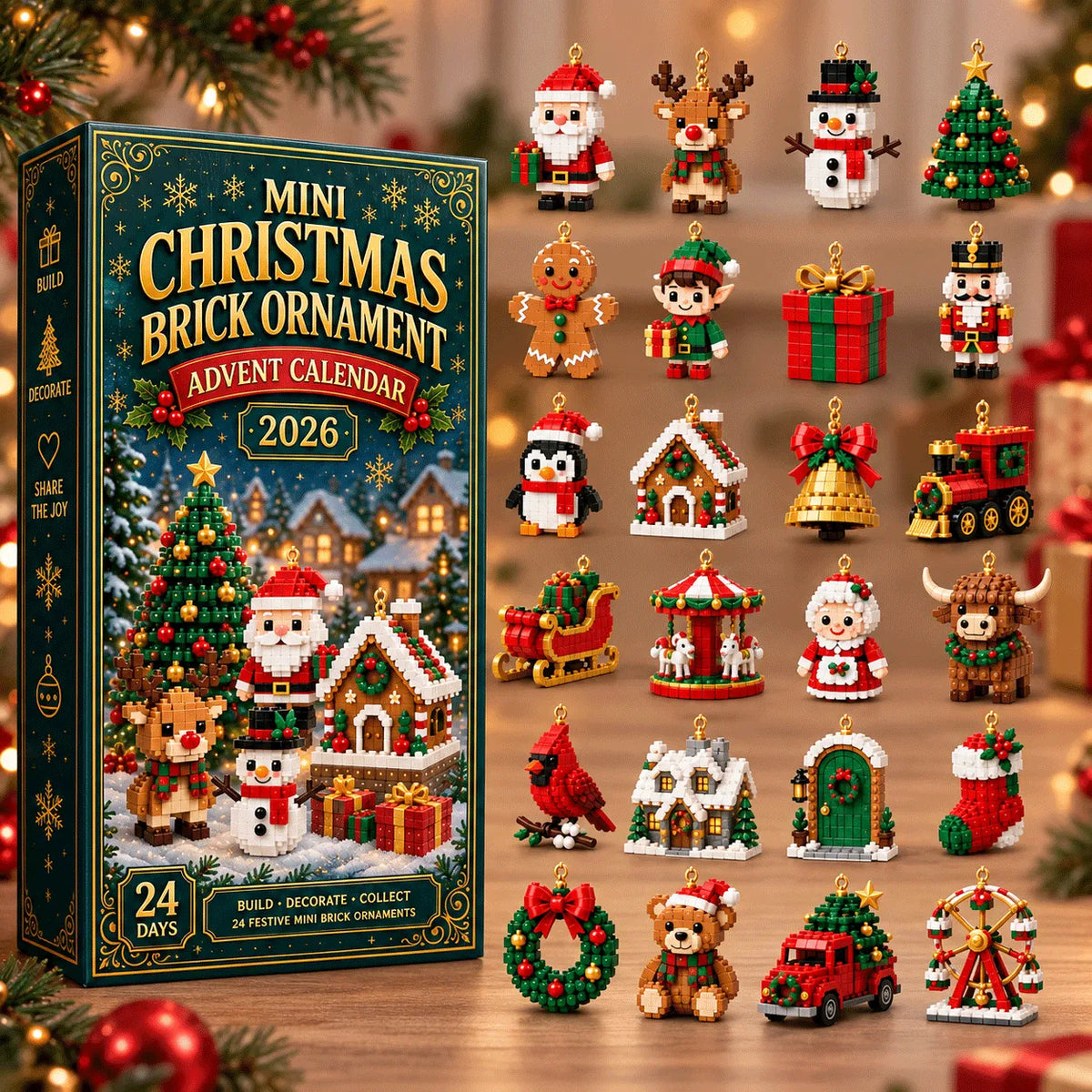 Brickfino | Selbstgebauter Christbaumschmuck als Baustein-Adventskalender