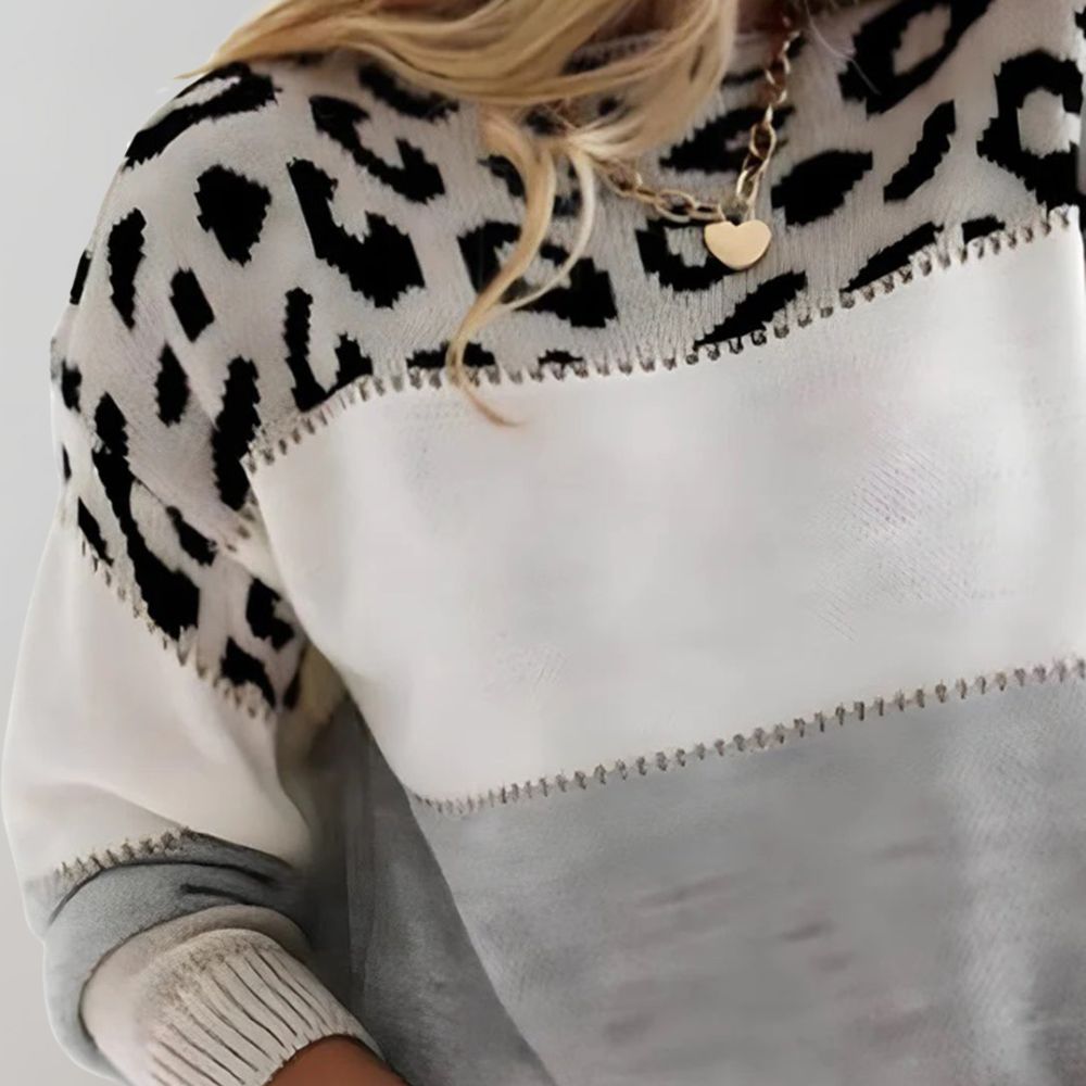 Trendiger, schicker gemusterter Pullover