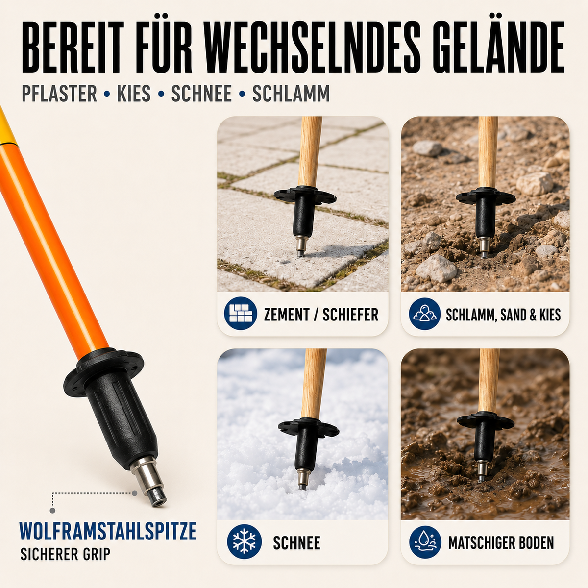 Camp Basel | AllumStride Ultraleichte Aluminium-Trekkingstöcke