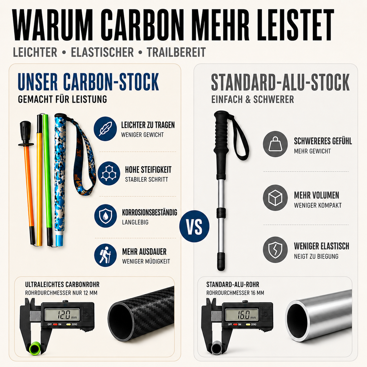 Camp Basel | AllumStride Ultraleichte Aluminium-Trekkingstöcke