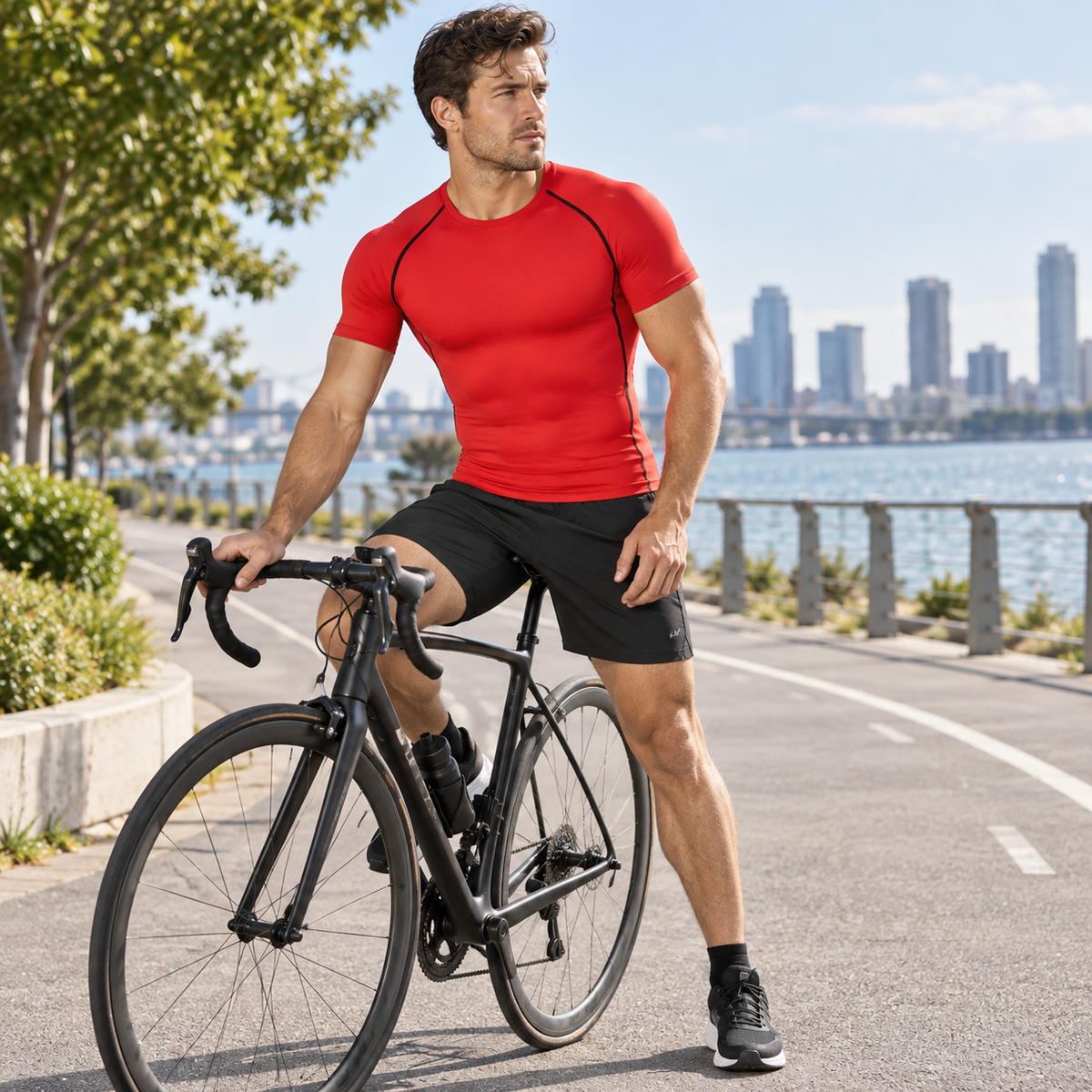 Camp Basel | Flexorix Herren Kompressions-Kurzarmshirt