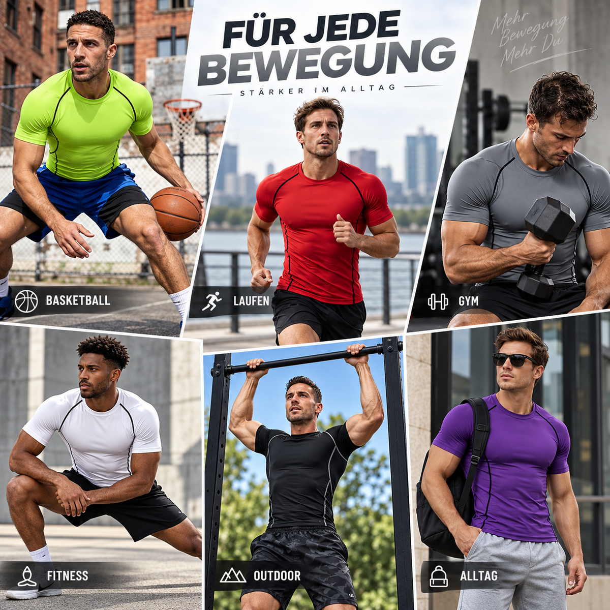 Camp Basel | Flexorix Herren Kompressions-Kurzarmshirt