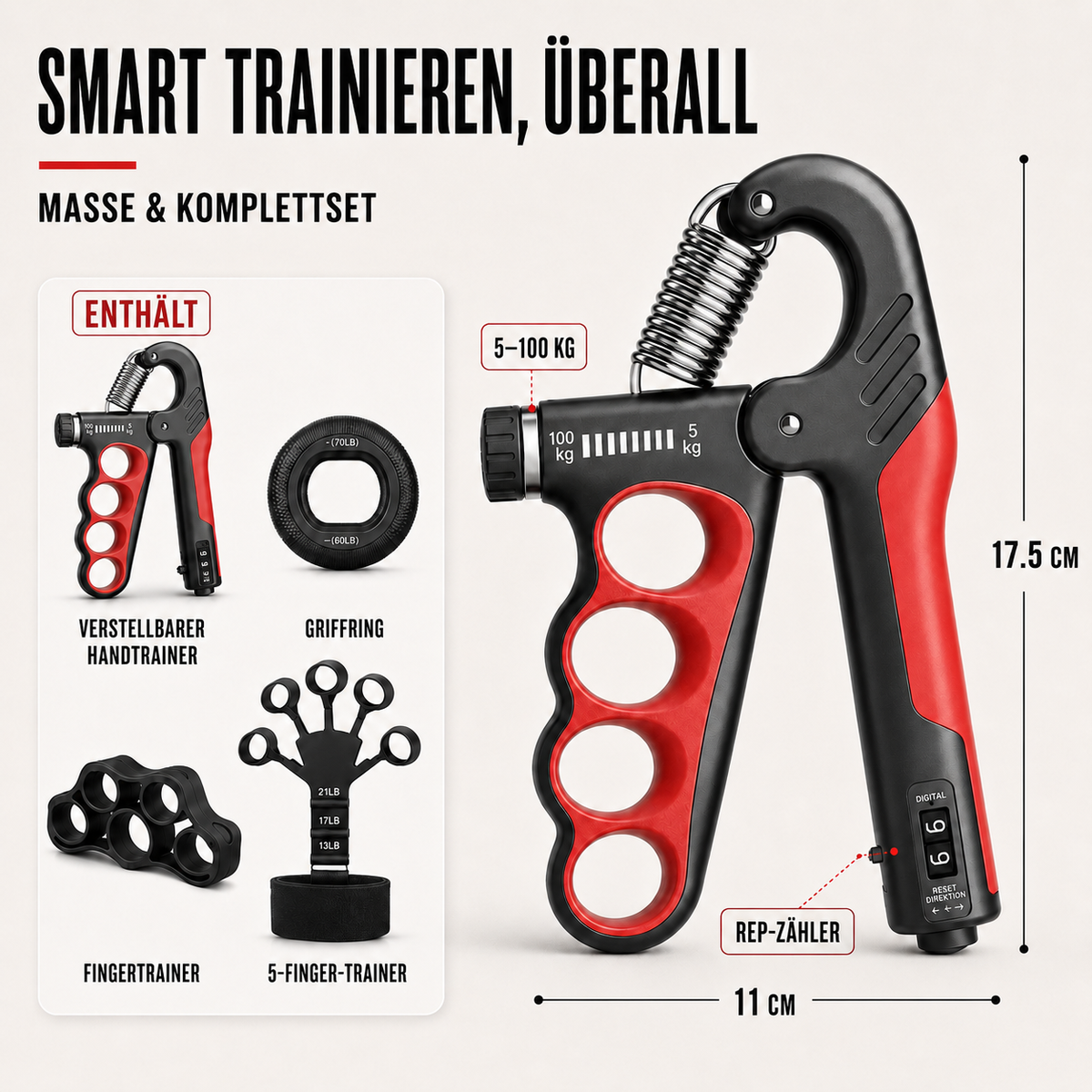 Camp Basel | Grippora Verstellbarer Metall-Handtrainer
