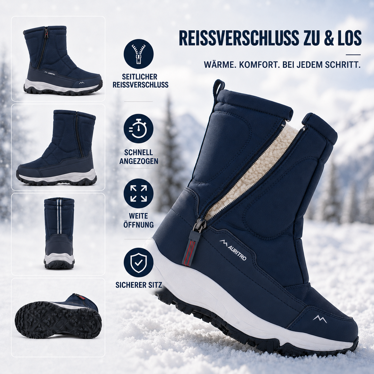 Camp Basel | Isolierte Wasserdichte Winterstiefel