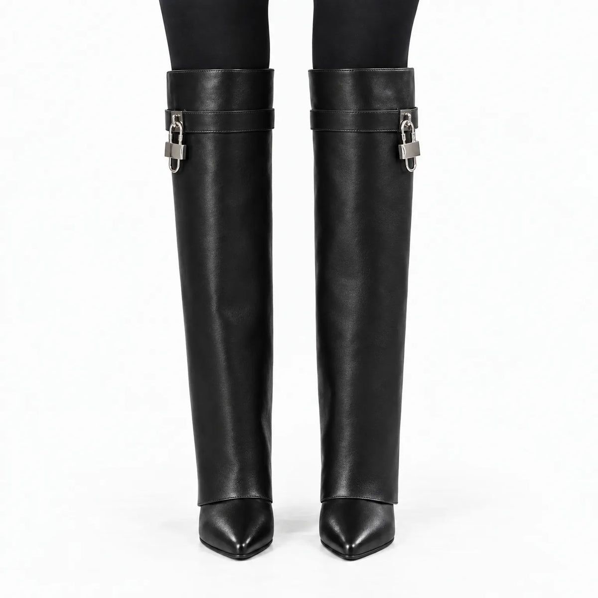 Camp Basel | Kyra Schwarze Kniehohe Stiefel