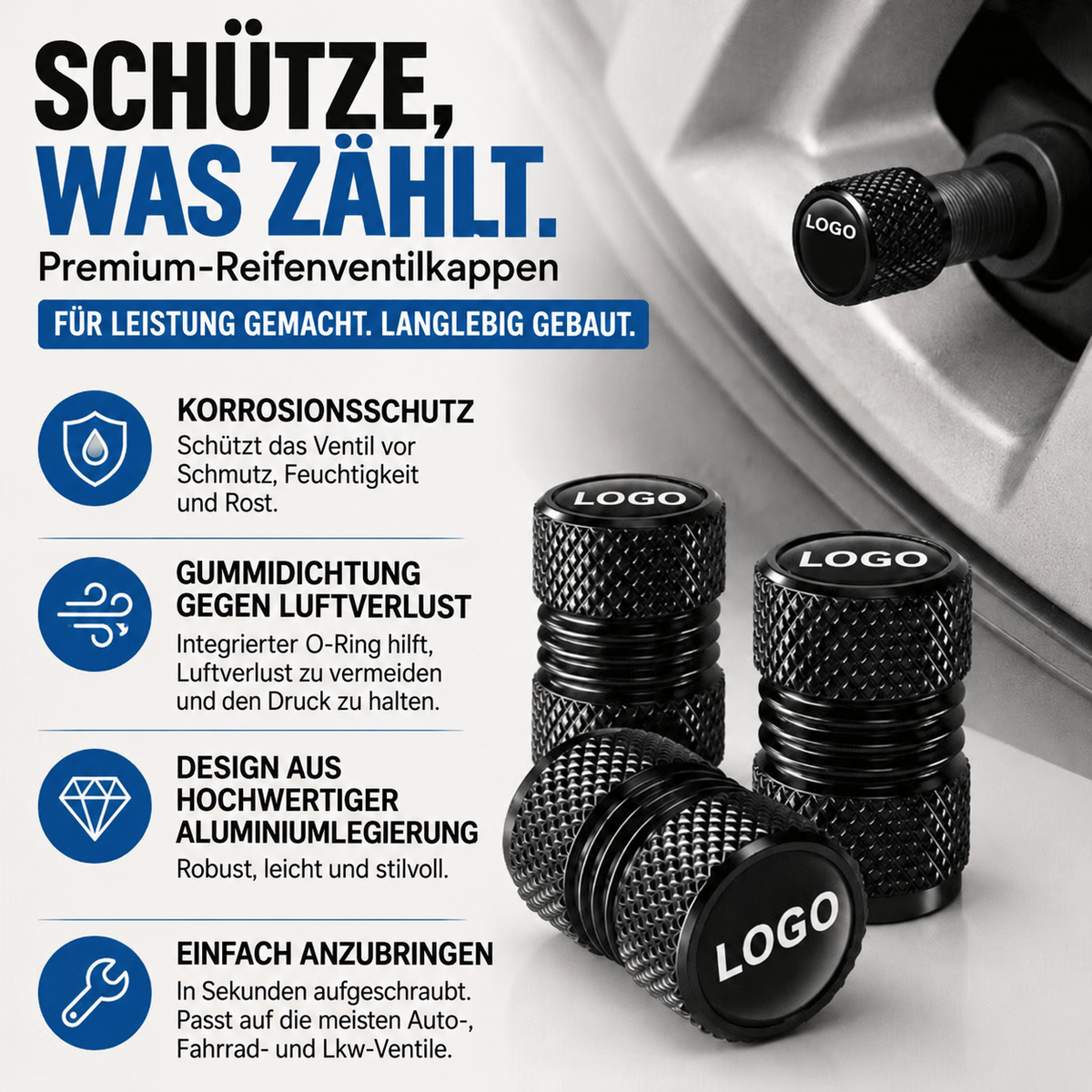 Camp Basel | Luftdichte Aluminium-Ventilkappen