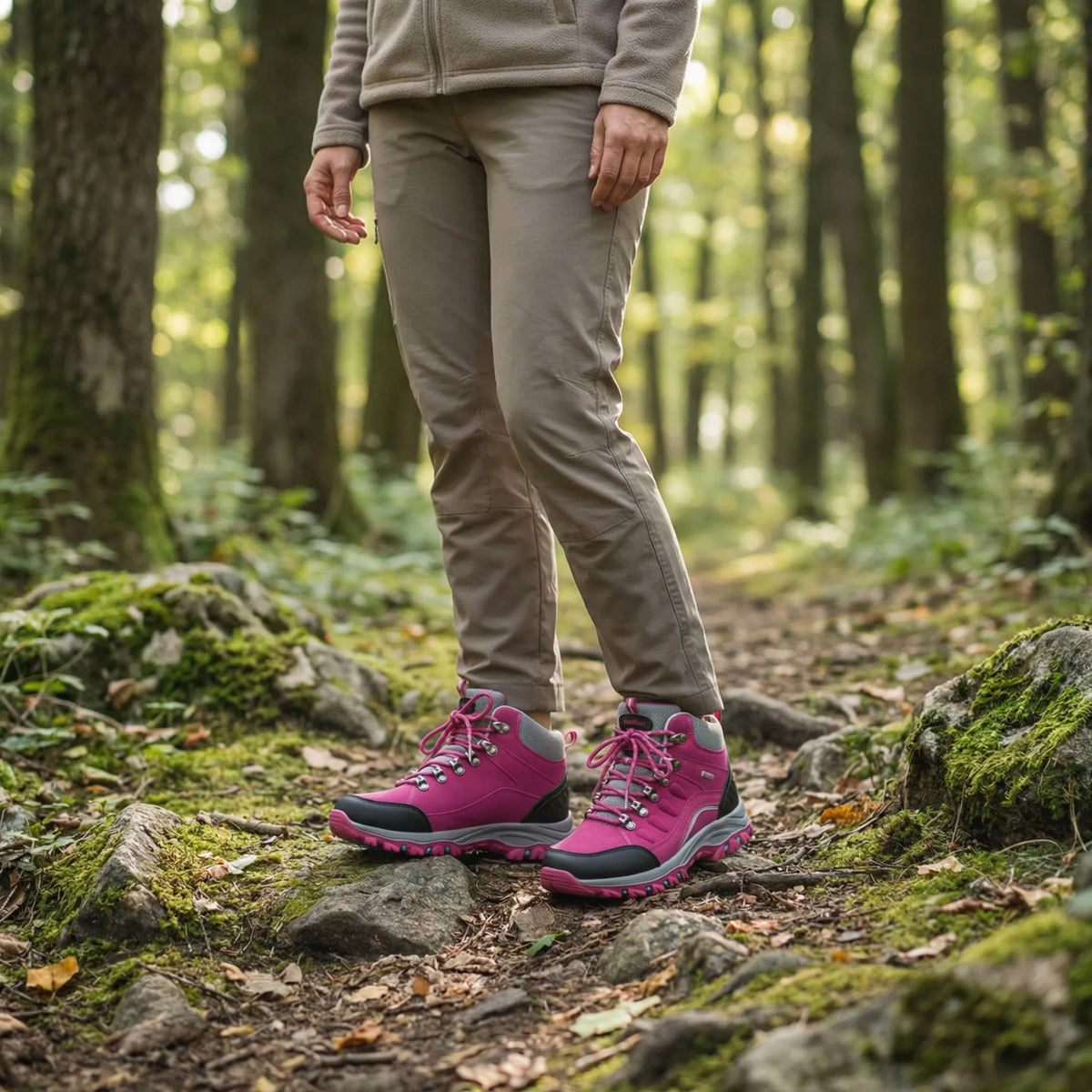 Camp Basel | Peakstra Knöchelhoher Damen-Wanderstiefel Mit Schnürung