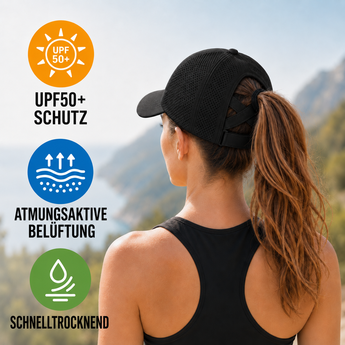 Camp Basel | Ponytaila Crossback-Ponytail-Sportmütze