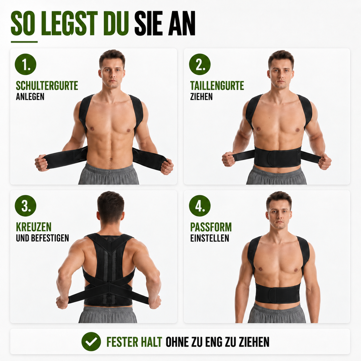 Camp Basel | PostuRise Verstellbare Unisex-Haltungsbandage