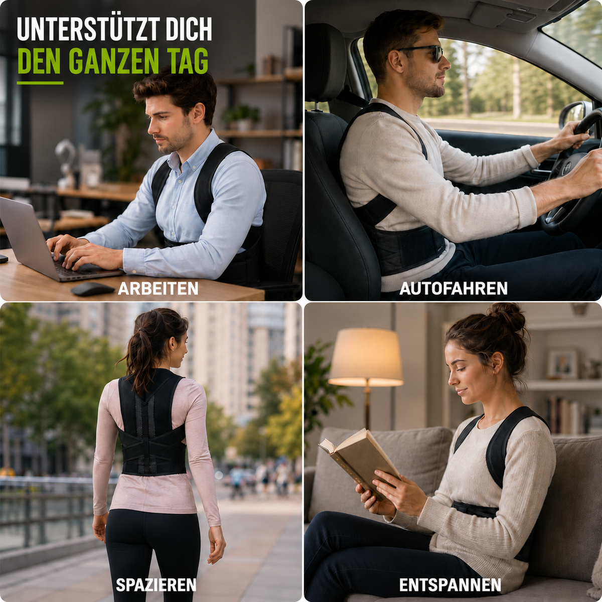 Camp Basel | PostuRise Verstellbare Unisex-Haltungsbandage