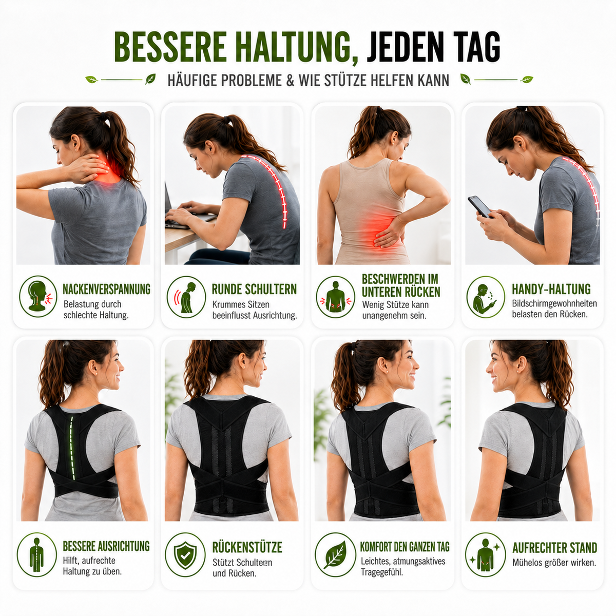 Camp Basel | PostuRise Verstellbare Unisex-Haltungsbandage