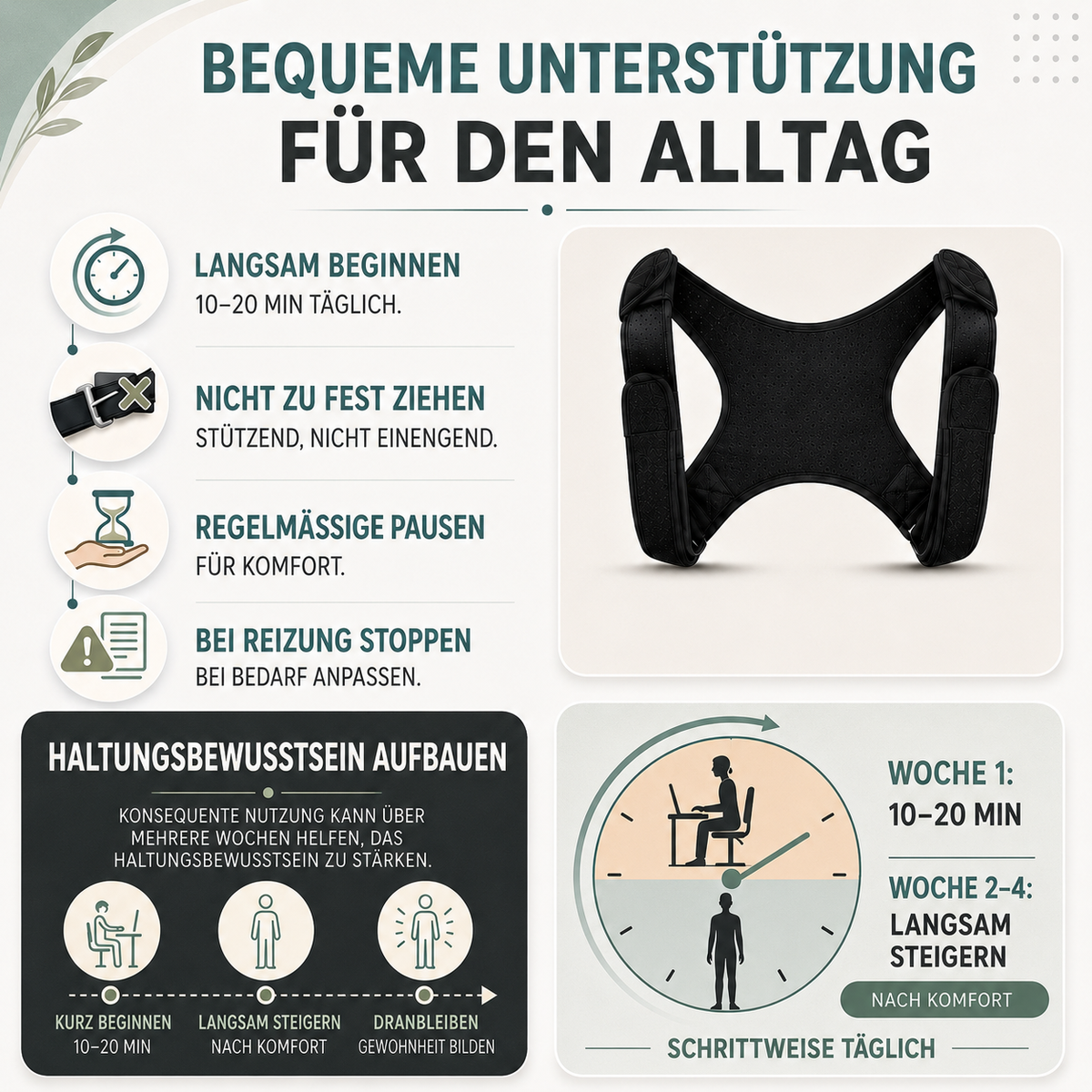 Camp Basel | PostuVance Verstellbare Haltungskorrektur-Bandage